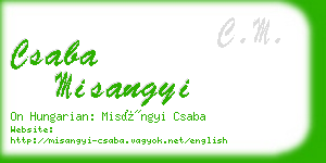 csaba misangyi business card